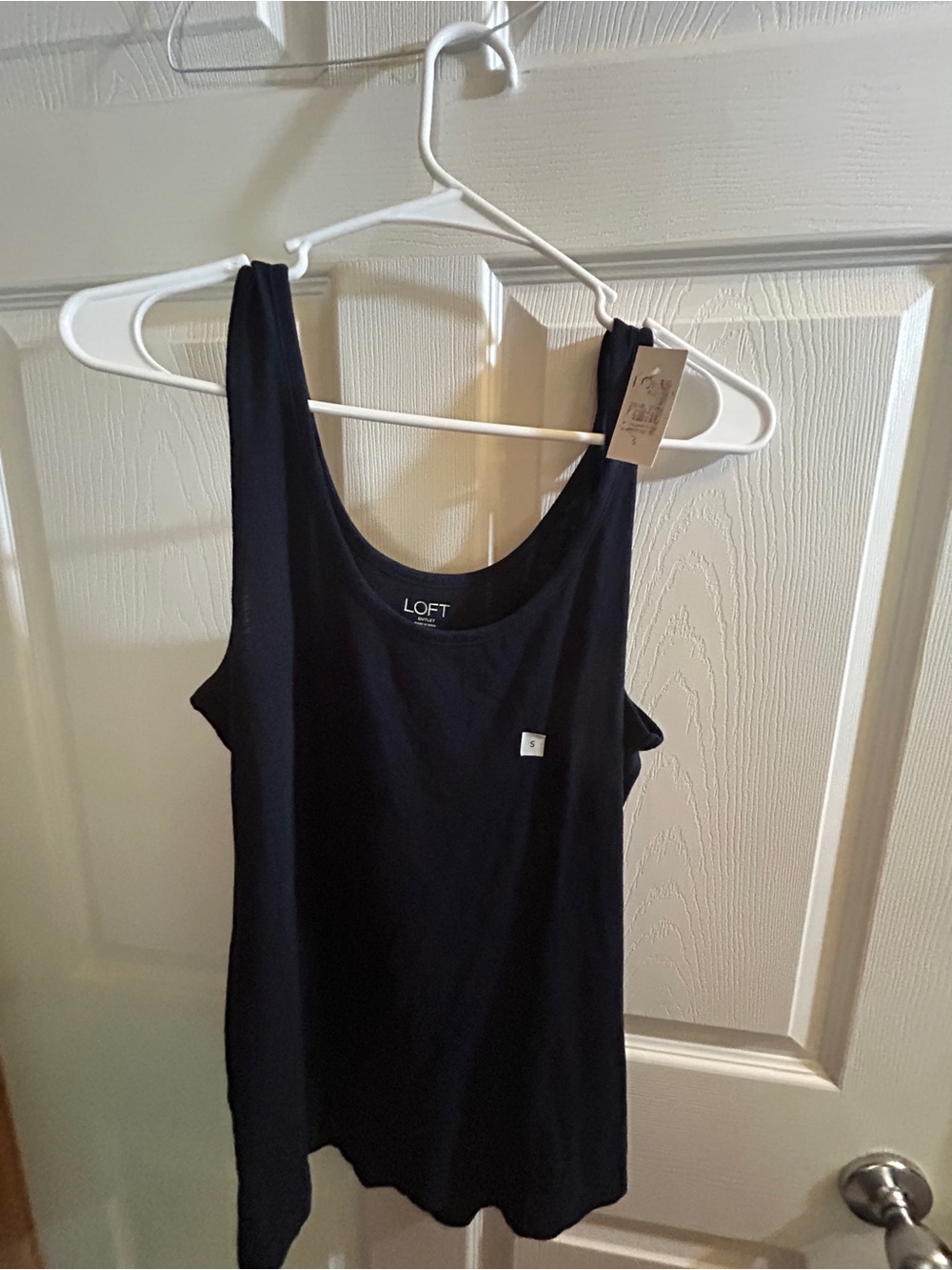 LOFT Black Scoop Neck Tank